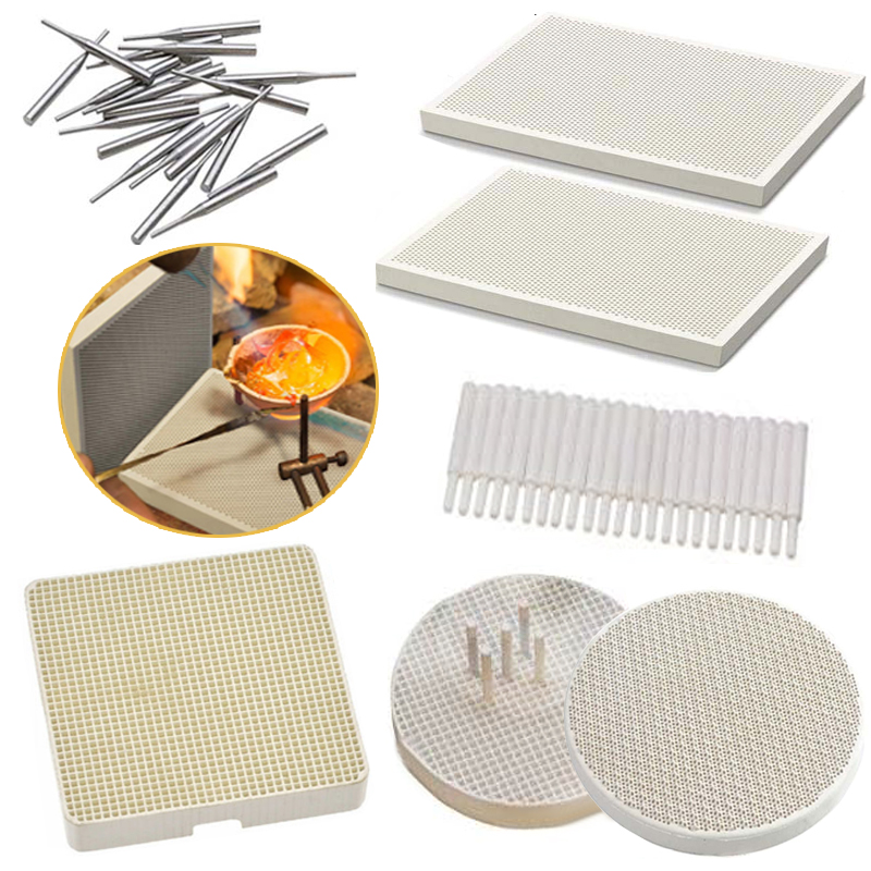 Jewelry Soldering Board Ceramic Honeycomb - Piastra Ceramica Rotonda/Quadrata a Nido d'Ape