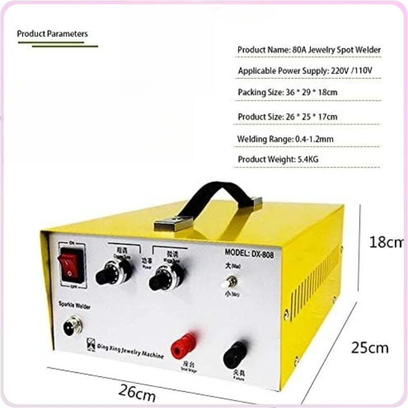 Handheld Laser Spot Welder Jewelry Gold - Saldatrice a Punti a Impulsi DX-80A,