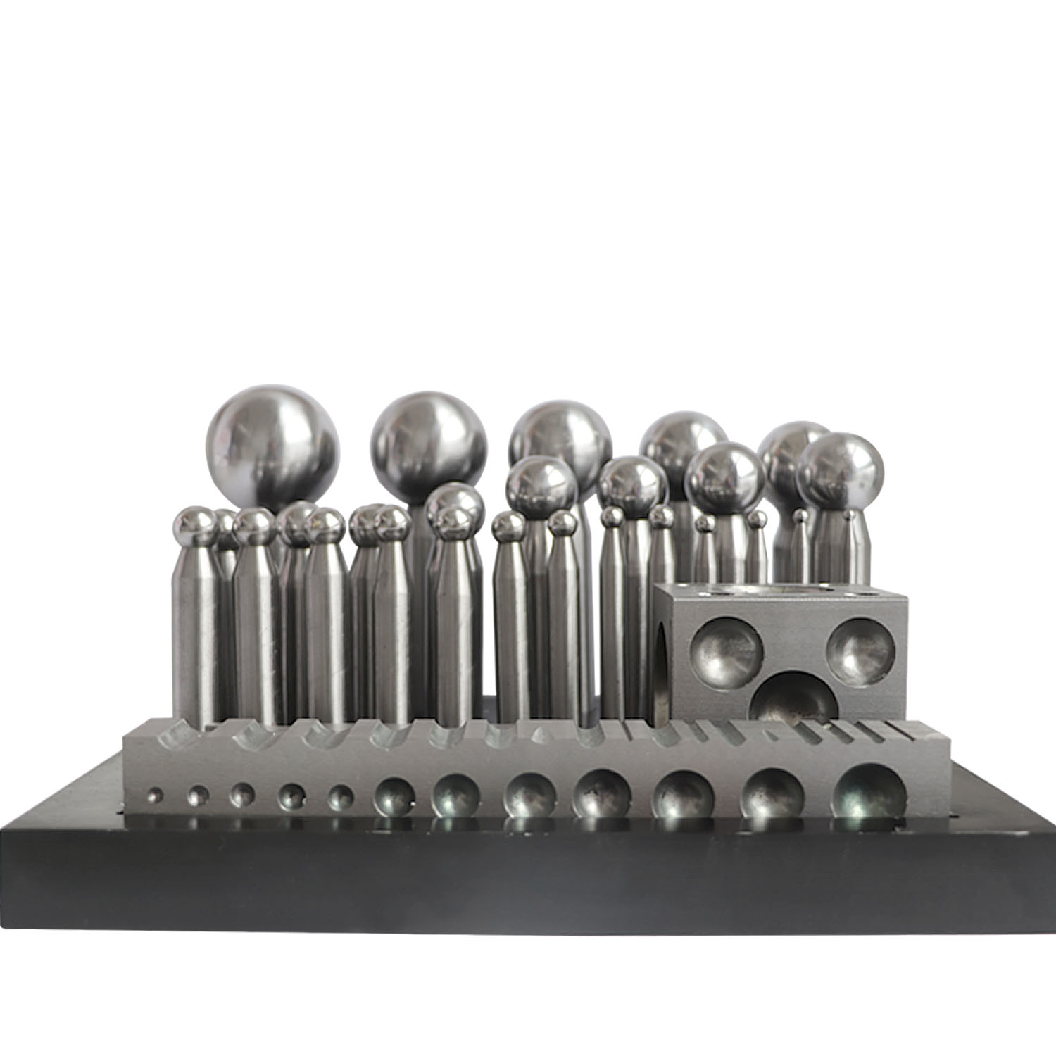 Dapping Block And Punch Set Jewelry Doming - Set di punzonatrici e blocchi di