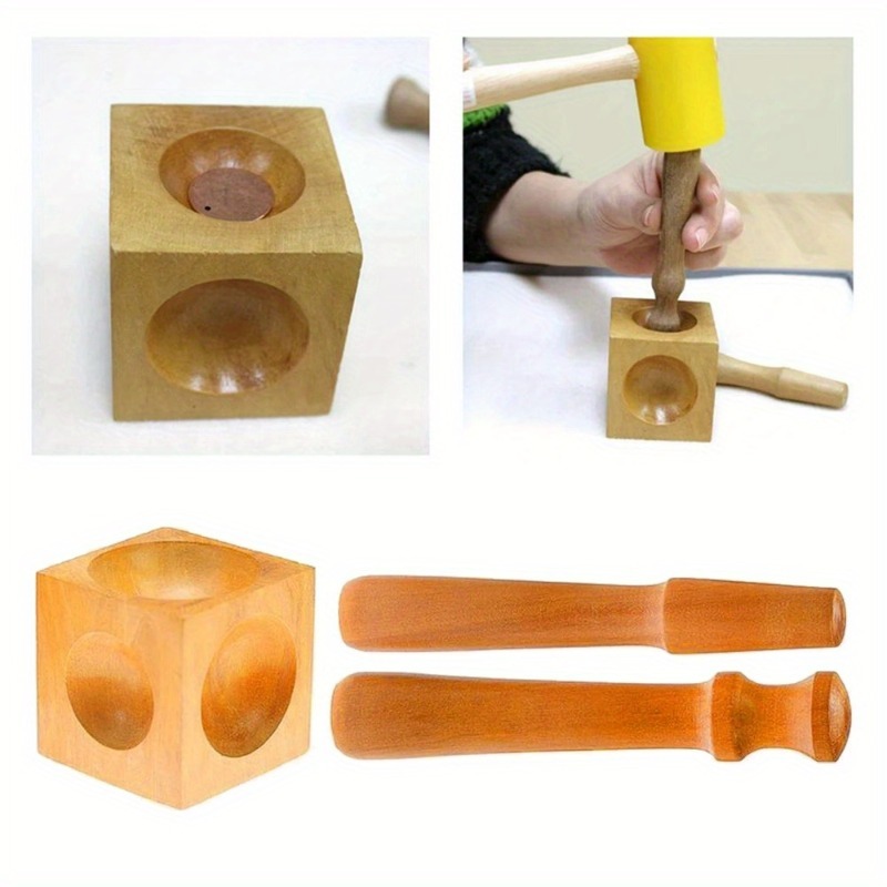 Accessori per gioielleria, blo - Dapping Block And Punch Set Jewelry Doming recensione e prezzo
