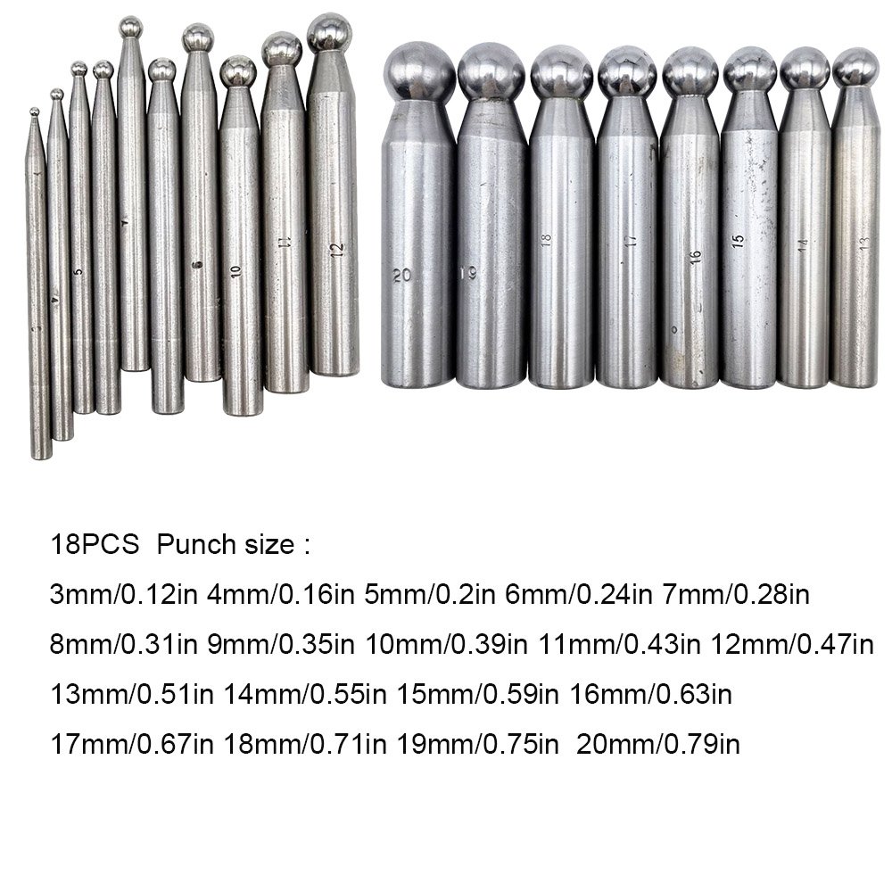 Kit di 19 Punzoni in Acciaio d - Dapping Block And Punch Set Jewelry Doming recensione e prezzo